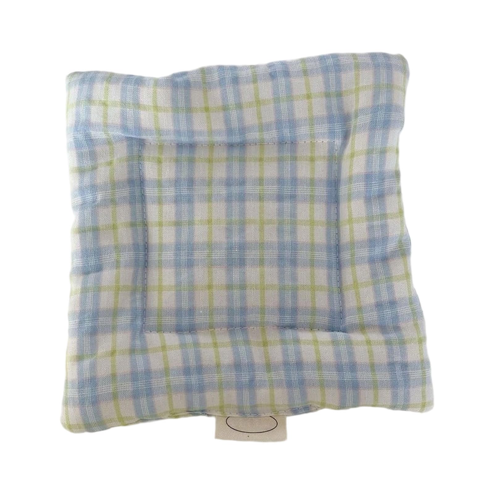 Striped Placemats, Quilted Washable Coasters & Square Cushions for Kitchen Table Decor Gingham Washable Decorative