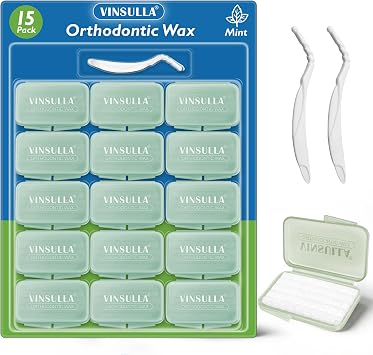 Orthodontic Wax for Braces, Pre-Cut Mint, Food-Grade Safe, 750 Count