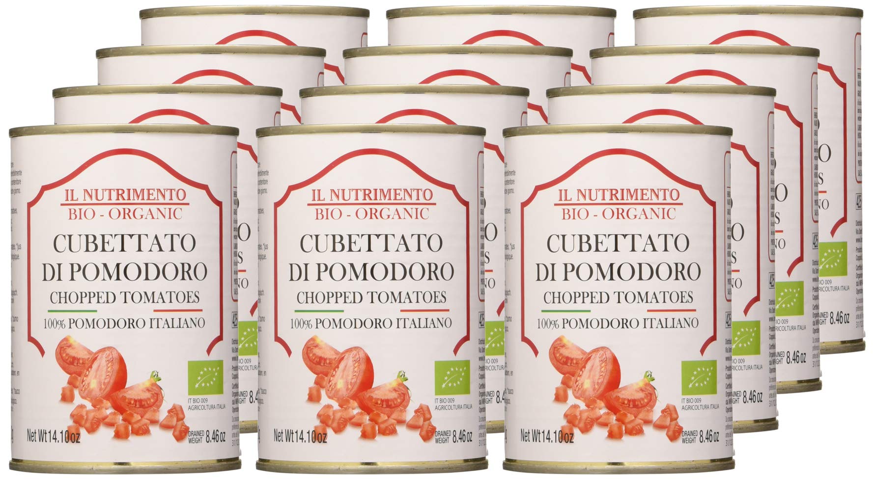 Probios Il Nutrimento Cubettato di Pomodoro in Lattina - 12 lattine da 400 gr