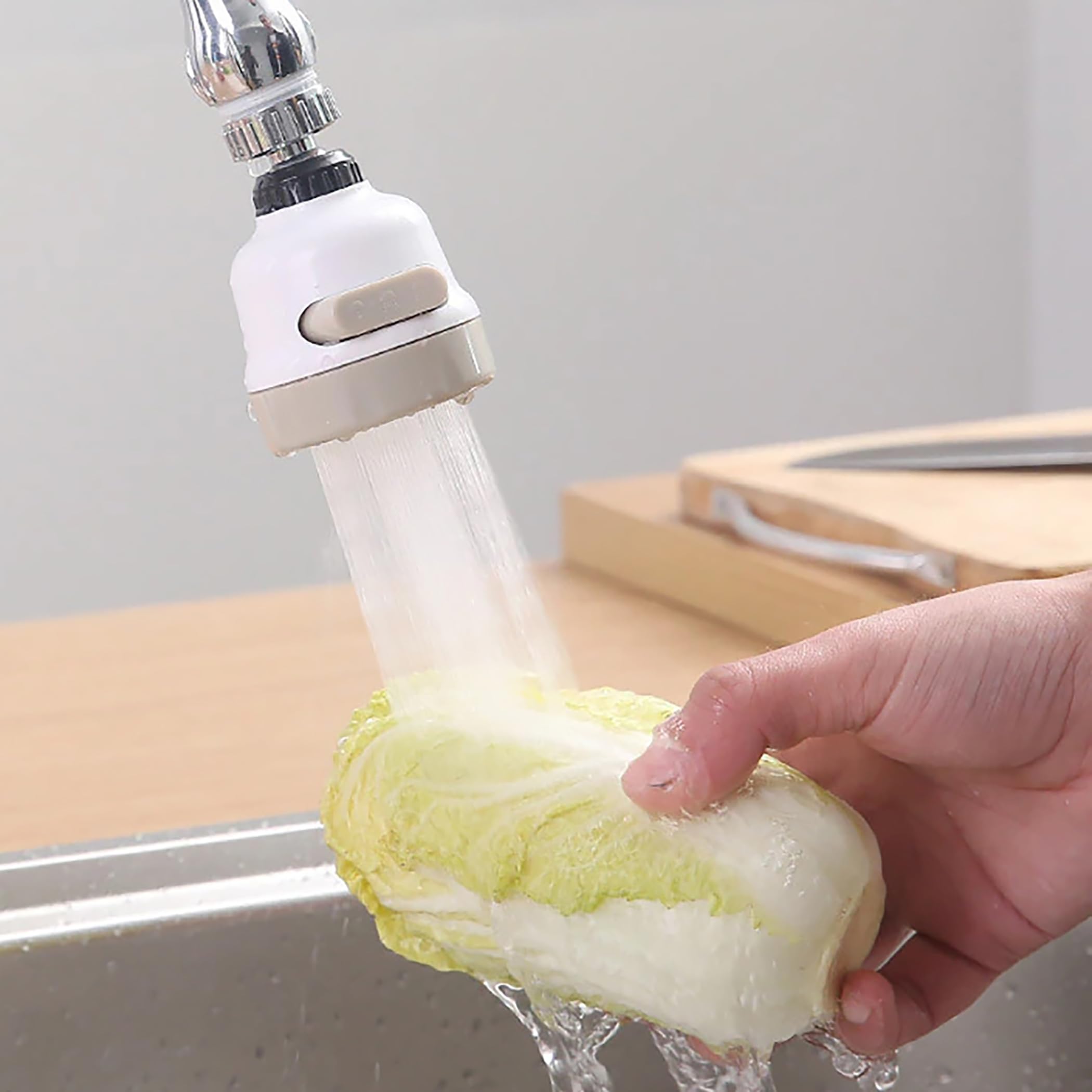 GLUN® 360° Rotation 3 Mode Kitchen Sink Faucet, Pack of 1, 3 Modes (Bubble, Flow & Shower) Universal Connector Foam Flow Tap Connectoritchen Sink Faucet-image-20