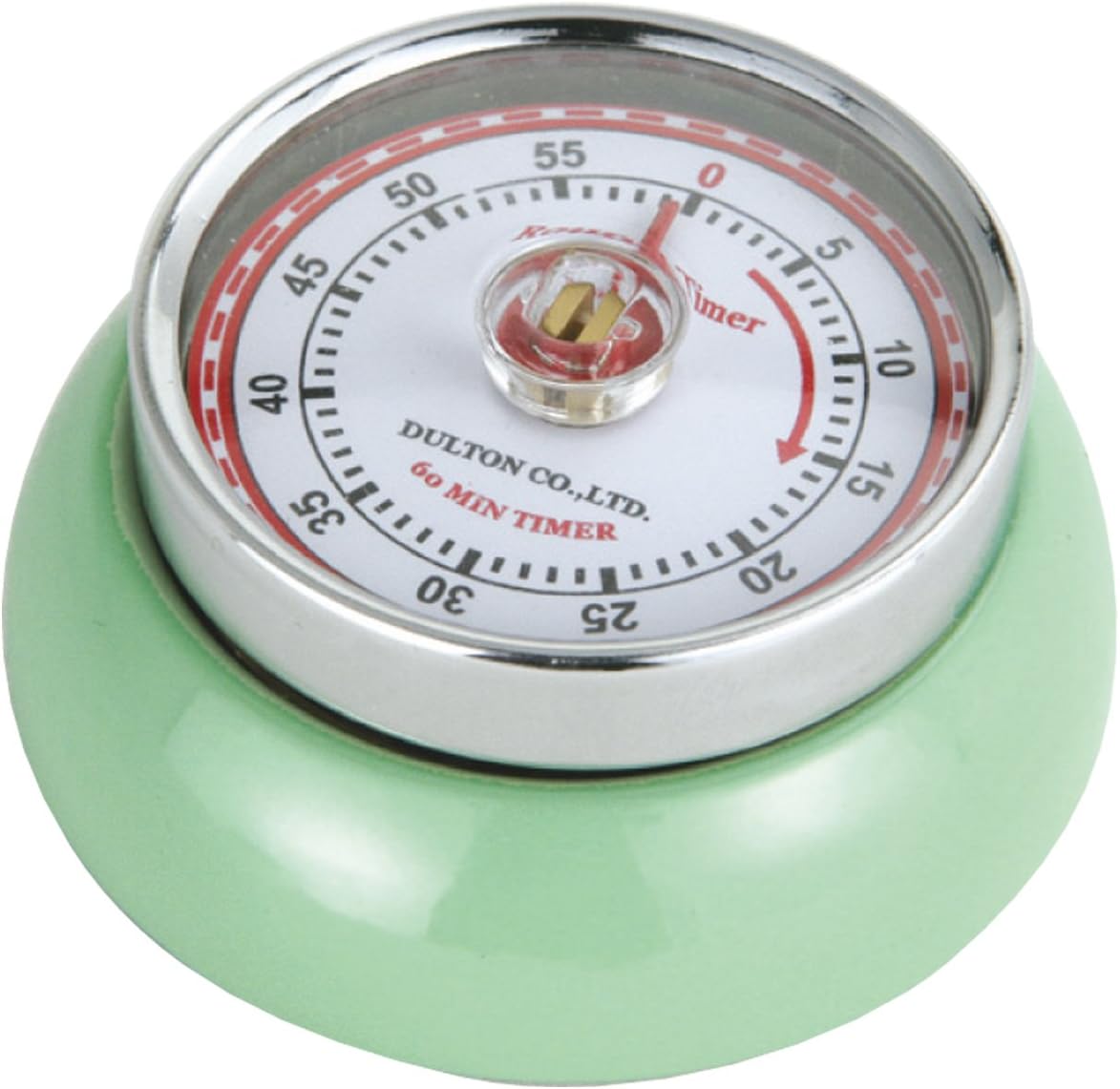Zassenhaus Magnetic Retro Kitchen Timer, Classic Mechanical Cooking Timer (Red), 2.75-Inch