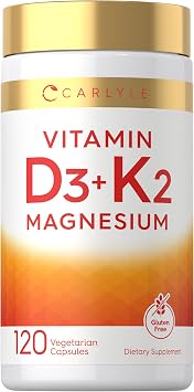 Carlyle Vitamin D3 K2 | 5000 IU D3 & 100 mcg Vitamin K2 MK7