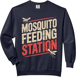 Funny Mosquito Bait Shirts Mosquito Feeding Station Camping Comfort Colors Adult Sweatshirt