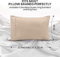 Vista 2 de Utopia Bedding - Juego de 2 fundas de almohada tamaño estándar, con cierre de sobre, tela de microfibra cepillada suave, resistentes al encogimiento