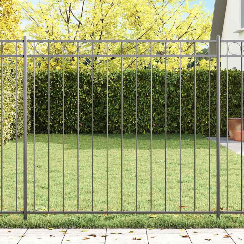 Generico Recinzione per Giardino Grigio Acciaio,Articoli di ferramenta,Barriere e recinzioni,Pannelli per recinzioni-42003914