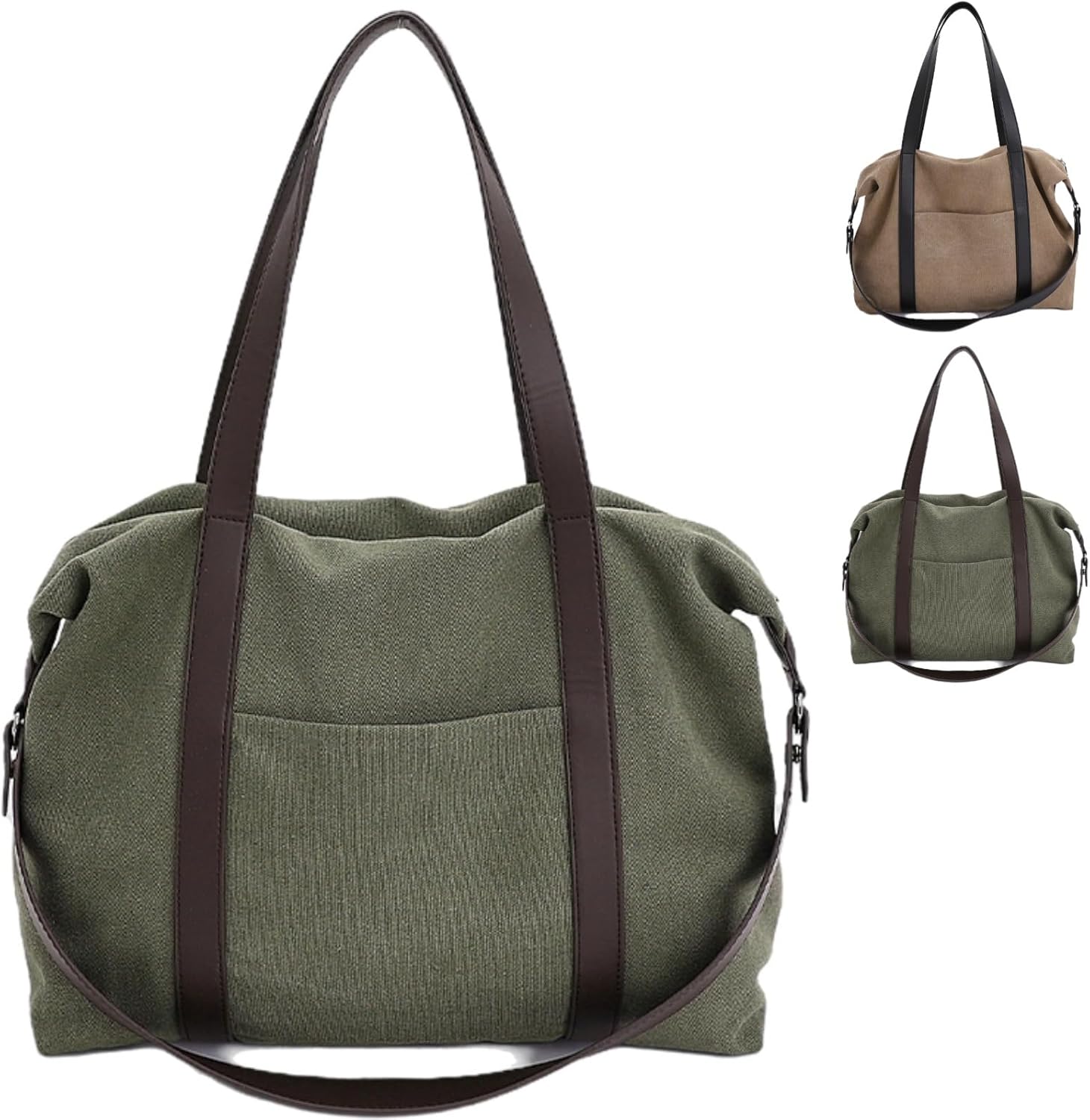 Canvas Messenger Bag Plain Casual Crossbody Bag Hobo Shoulder Laptop Bag Travel Daypacks