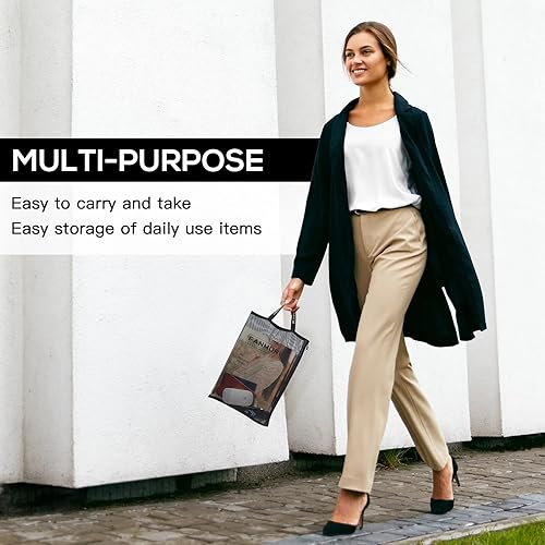 Miniatura 6 de Bolsa de malla con cremallera carpetas de archivos de nailon ligero organizador de documentos A4 bolsa de malla con cremallera visible adecuada para