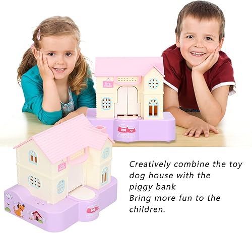 Miniatura 5 de Caja de ahorro de dinero, música, banco de dinero, villa, perro de la suerte, robando dinero, casa de perro, alcancía, iluminación, juguete de