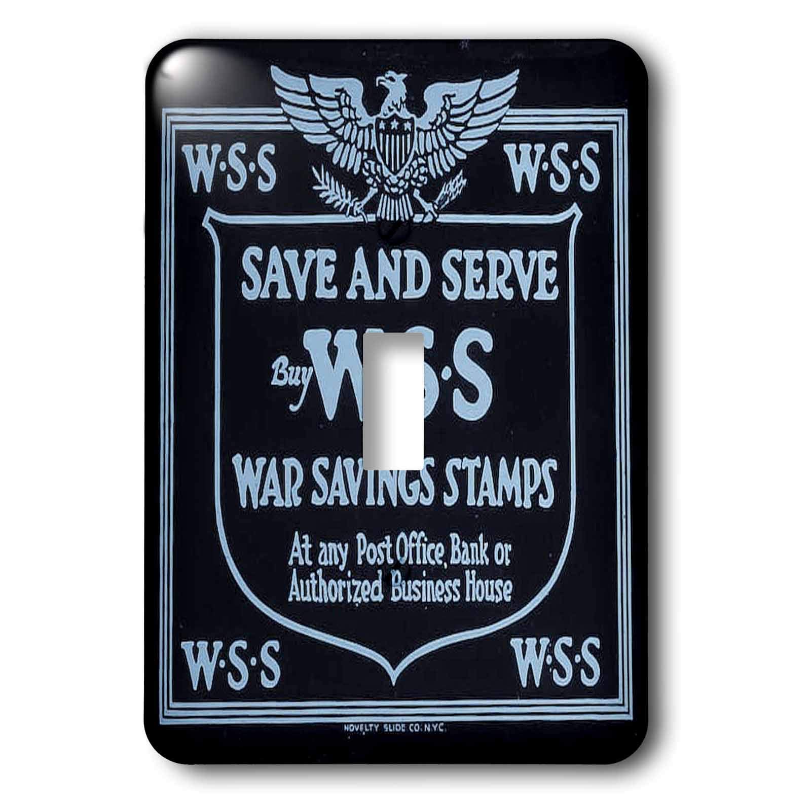 War Savings Timbres plaque interrupteur simple pour deco retro premiere guerre