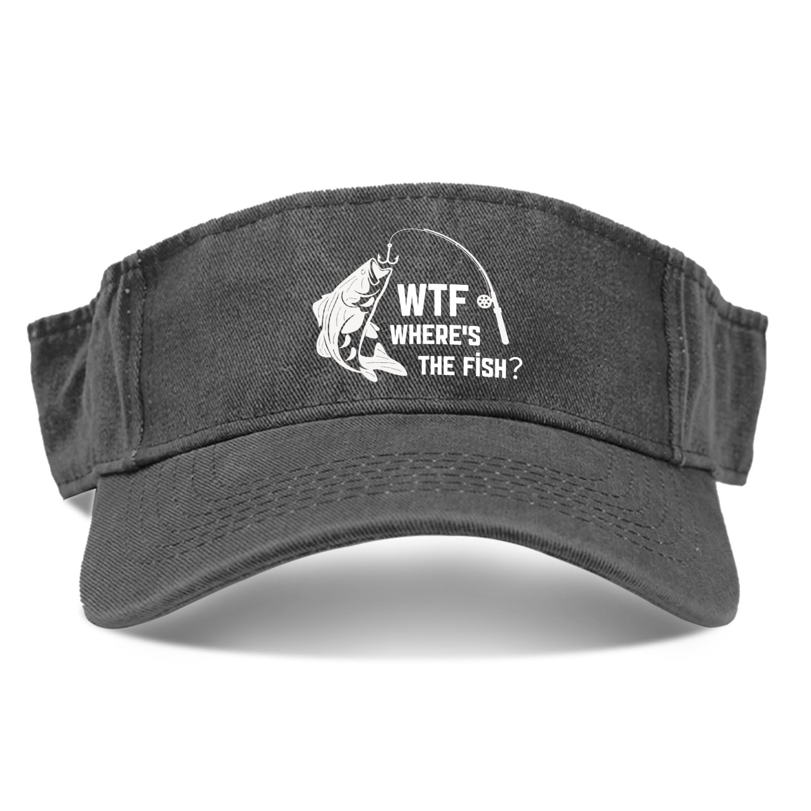 WTF Where's The Fish Hats for Men Fishing Here Fishy Fishy Hats Hat Washed