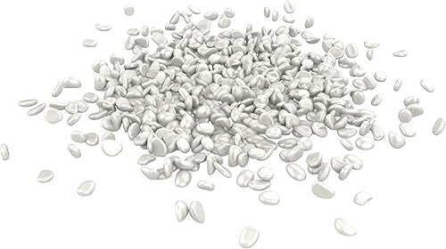 Pure Garden Luces solares de guijarros que brillan en la oscuridad, 500 unidades, rocas decorativas azules para macizos de flores, pasarelas y patios