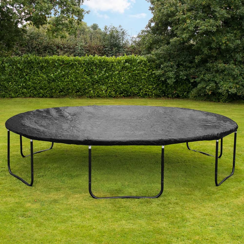 Trampoline Cover | 8ft, 10ft, 12ft, 14ft & 15ft Round Trampoline Covers | Waterproof Cover & Rain Protector | UV Resistant | Trampoline Accessories (10ft)