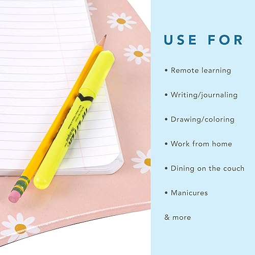 Miniatura 4 de LAPGEAR MyStyle - Escritorio portátil con cojín, diseño margarita rosa, se adapta a portátiles de hasta 15.6 pulgadas, estilo No. 45336