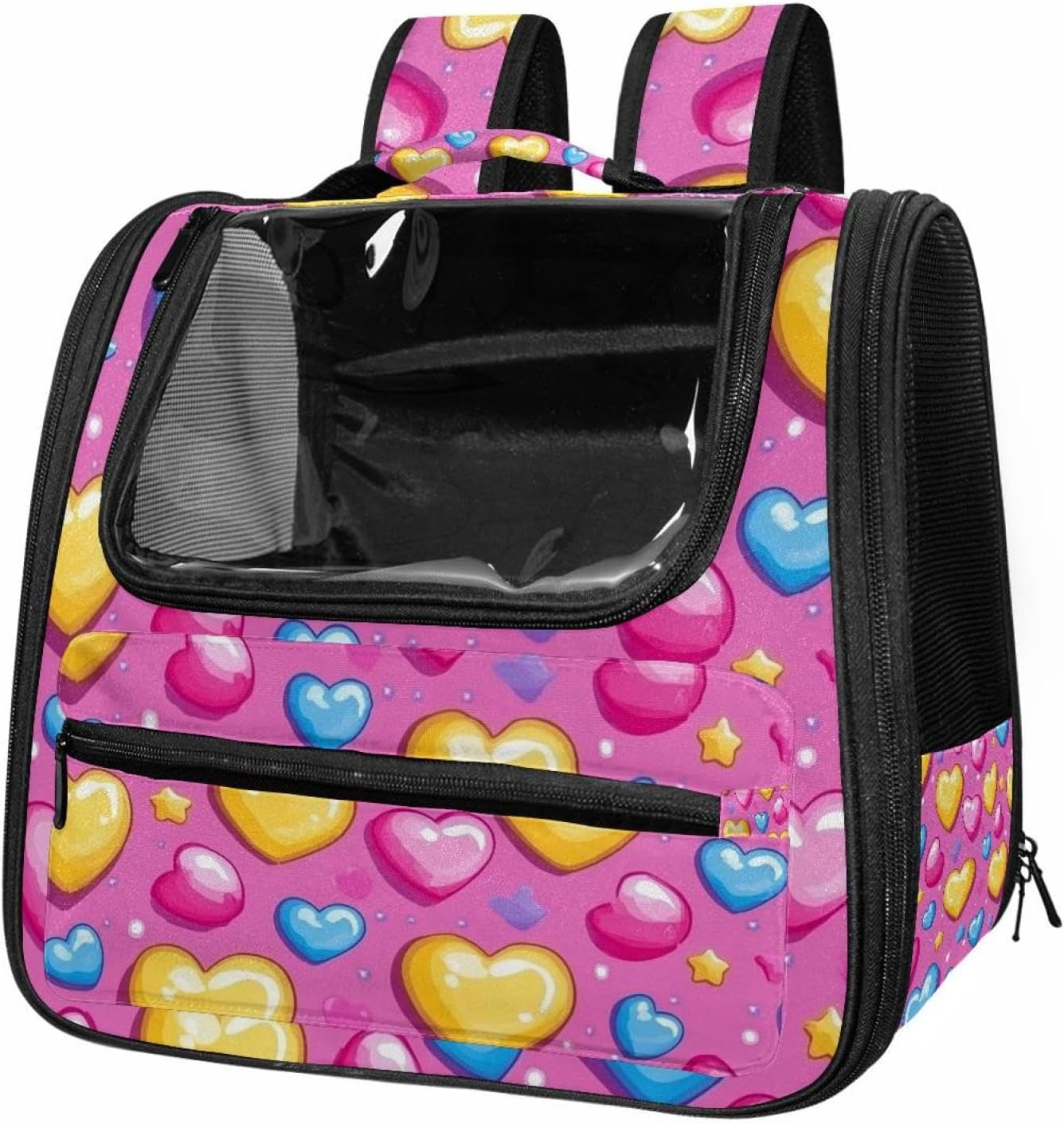 _Colorful Candy Pet Carrier Airline Approved Soft Sided Portable Cozy Travel Pet Bag, Car Seat Safe Carrier for Cats and Dogs