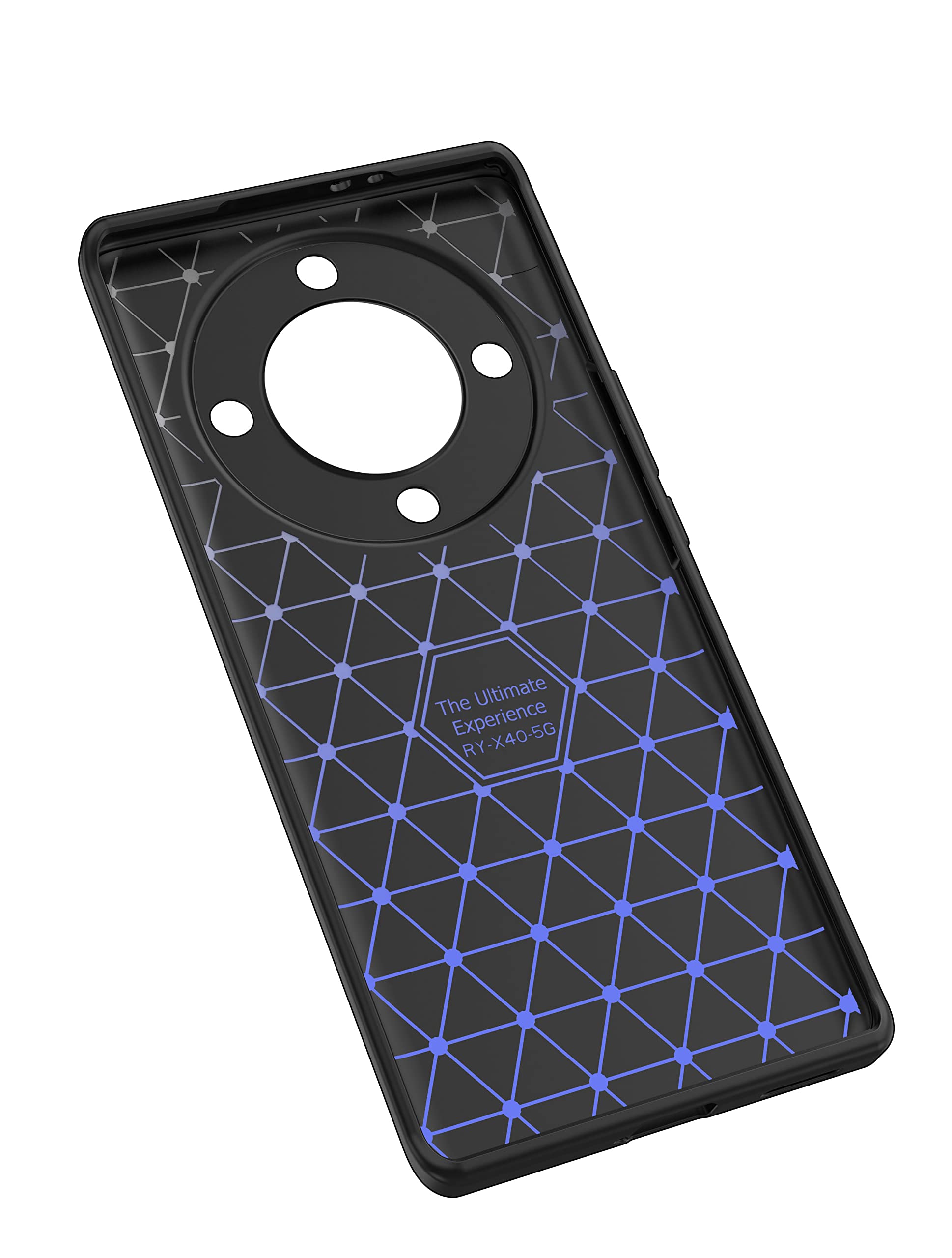 Cover Per Huawei Mate 30E Pro 5G, Custodia Trasparente Slim In TPU Con Farfalla Blu, Antiurto E Antigraffio