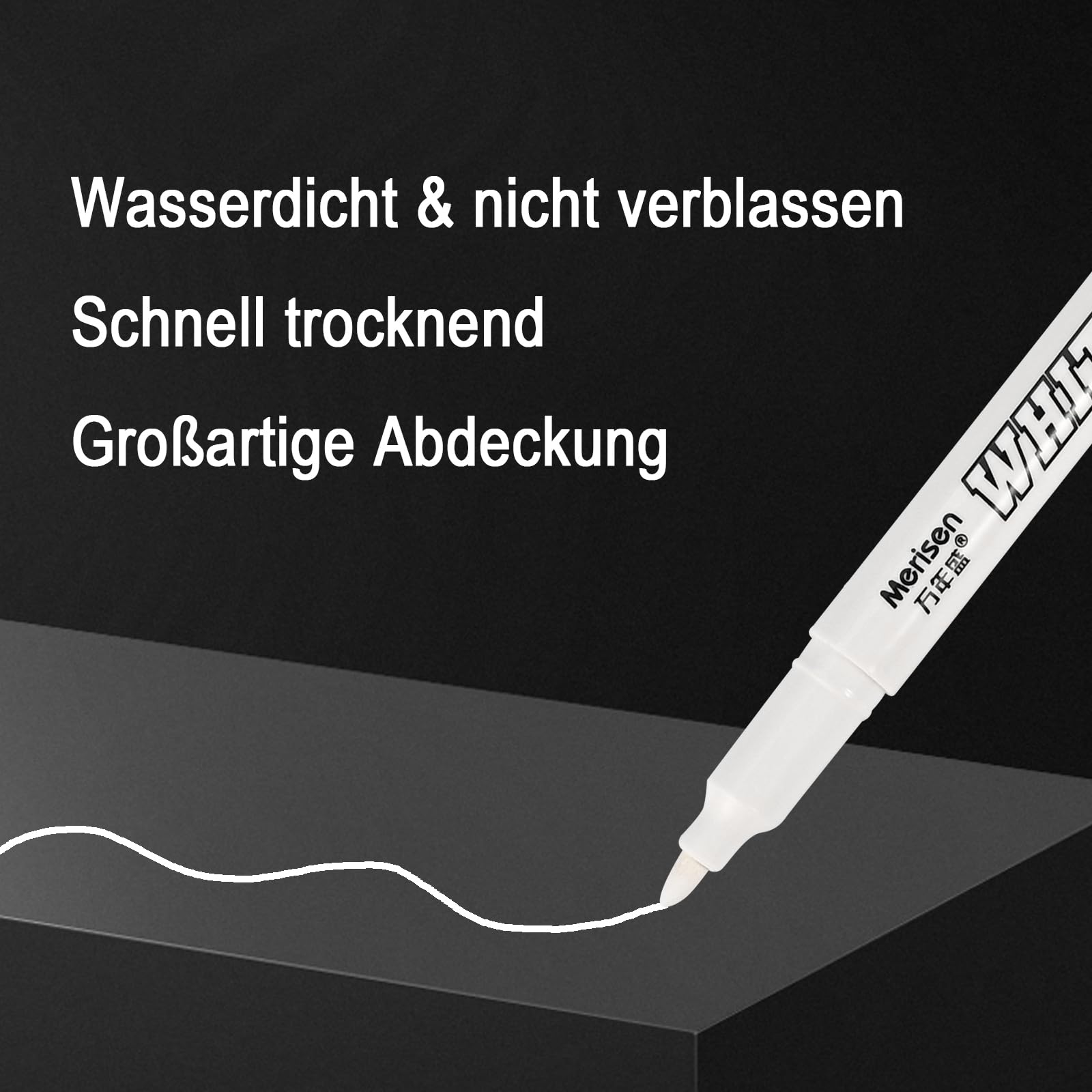ONLINE Acrylmarker Weiß – Deckender Acrylic Paint Marker Für Fast Alle Oberflächen | Schnelltrocknend, Wasserbasiert, 1 Mm Spitze