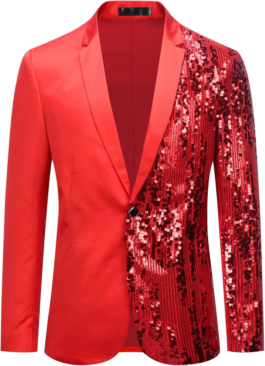 Cloudstyle Mens Stylish Dinner Tux Dress Blazer Slim Fit Gold Sequin Suit Jacket Sport Coat