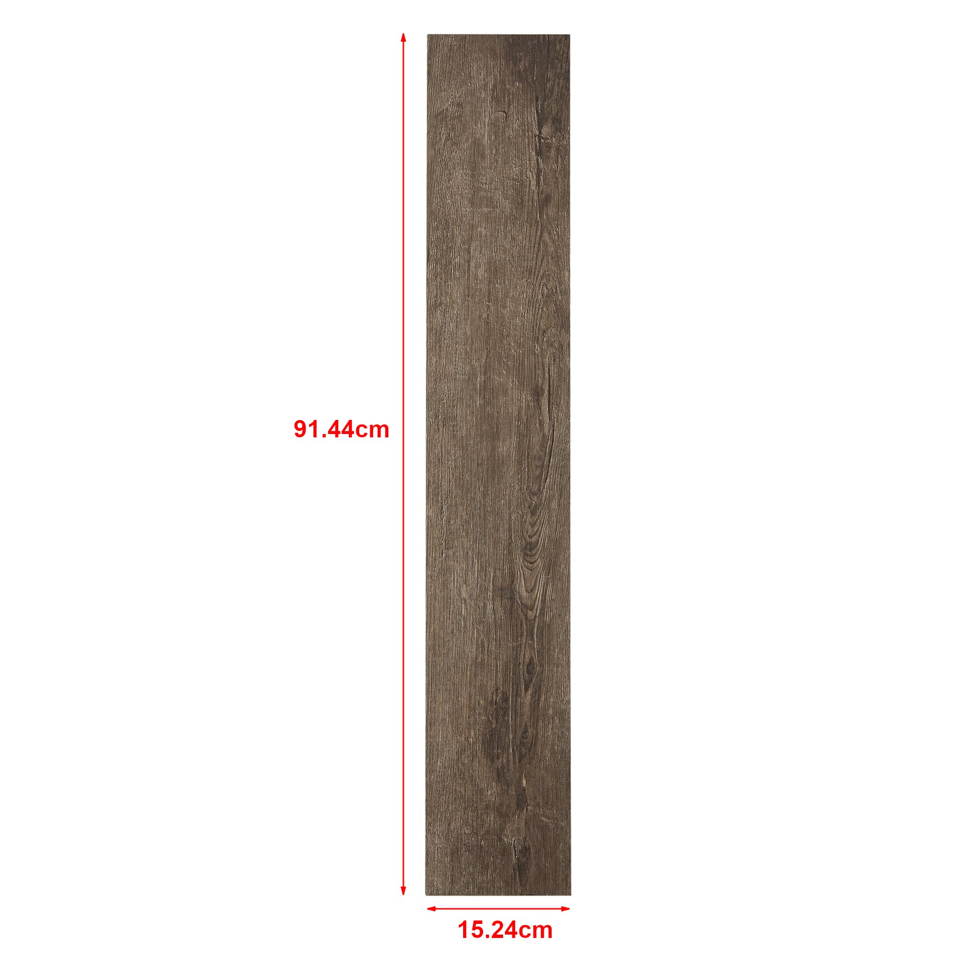 NEU.HOLZ Piastrelle Adesive in PVC (28 listoni = 3,92 m²) Laminato Vinilico Fai da Te Pavimentazione Autoadesiva Rivestimento per Spazi Interni - Effetto Quercia 'Dark'