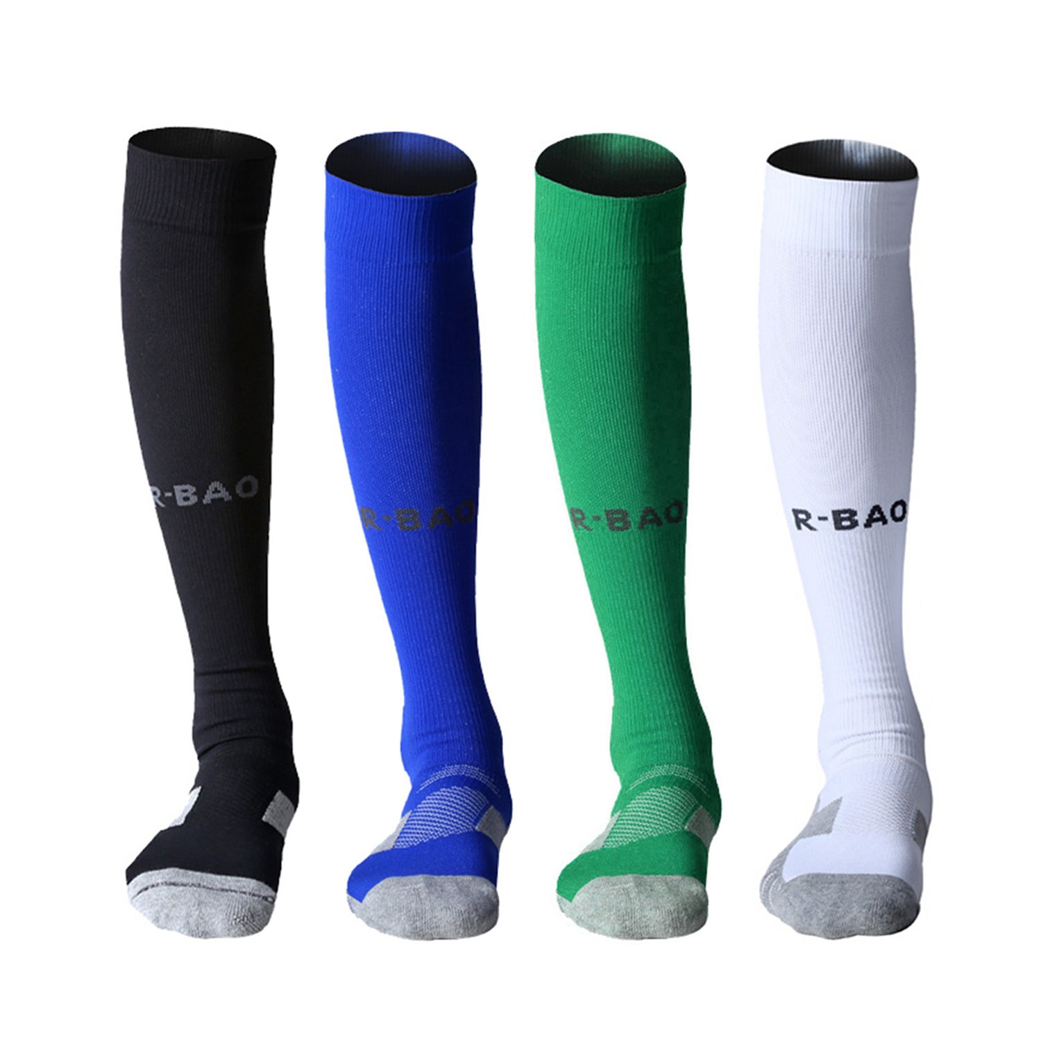 GUUMORSoccer Socks Men/Women Adult Knee High Compression Sports Football Socks 1/4 Pack