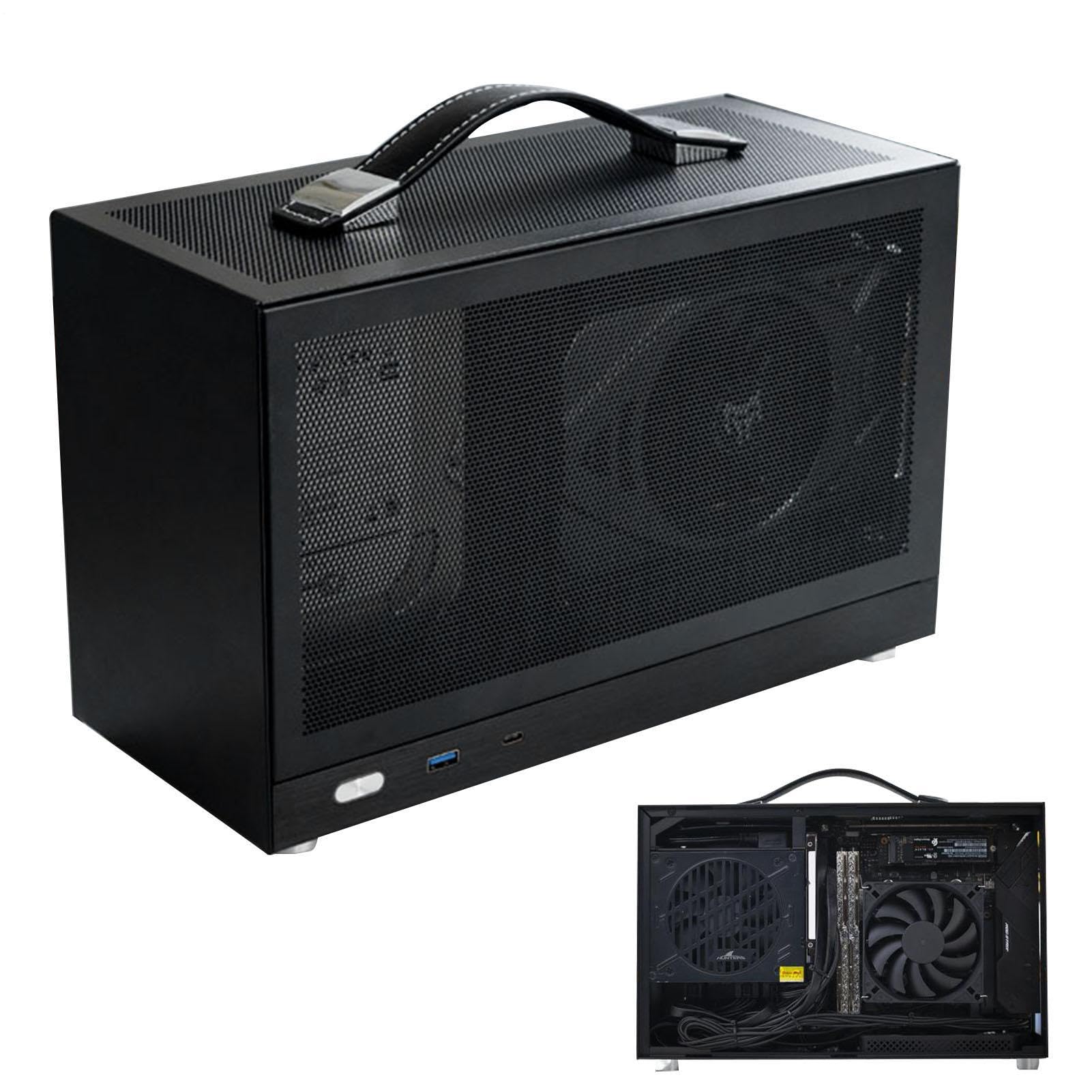Box host per computer - ventilato, cornice durevole | Custodia per | PC desktop per il personale 'ufficio, giocatori di casa, studenti, singoli utenti, configurazione di workstation compatta,