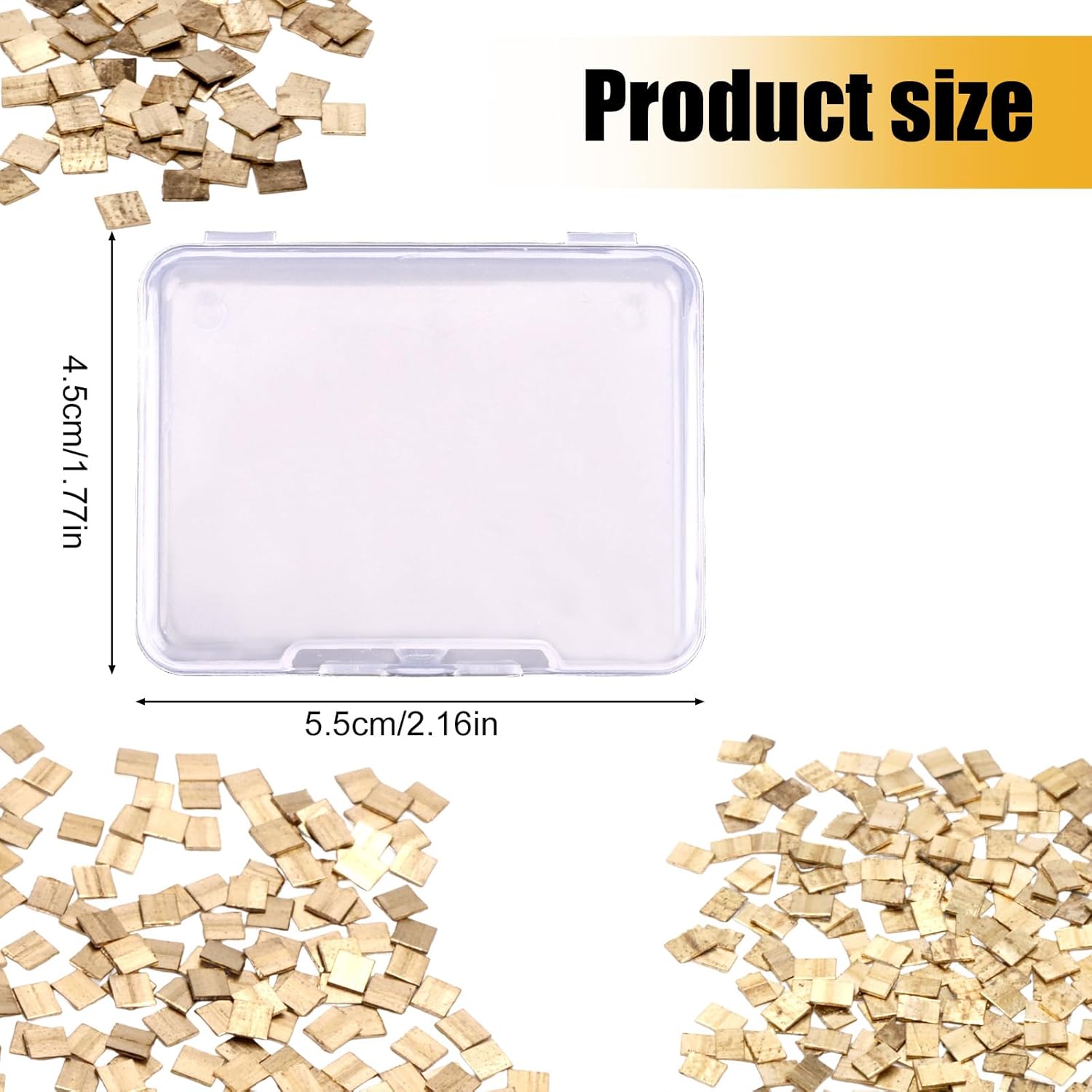 0.5 Gram (0.32DWT) Gilded Alloy Solder for Jewelry Making, 1.5x1.5mm Tiny Low Temp Gold-Plated Alloy Chip Solder for DIY Jewelry Soldering Repair Projects Precut & Easy Welding