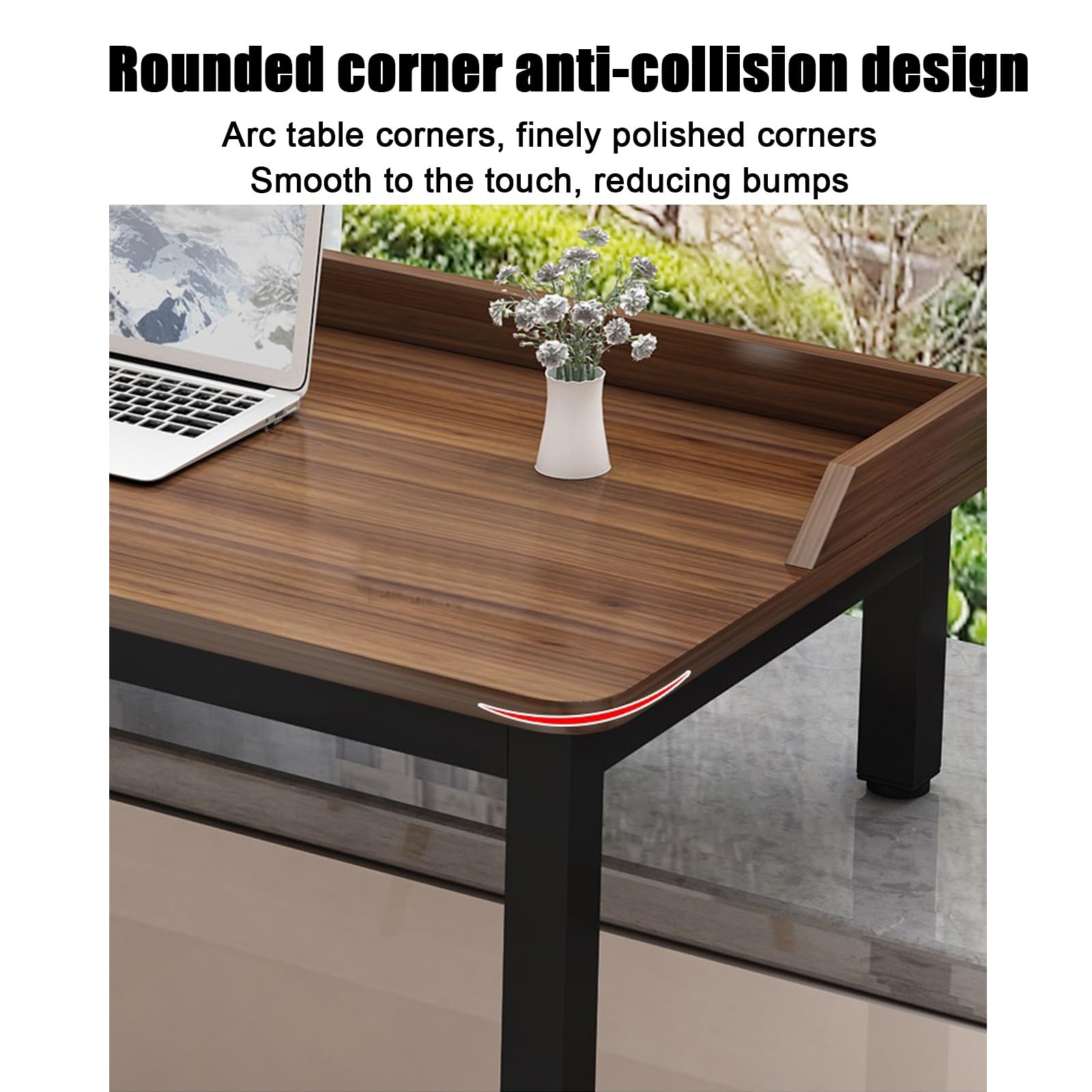 Générique Bureau Beige pour la Maison et Les Petits espaces – Poste de Travail 100 x 55 cm avec Cadre en métal, idéal pour Le Bureau à Domicile et Les environnements Professionnels.