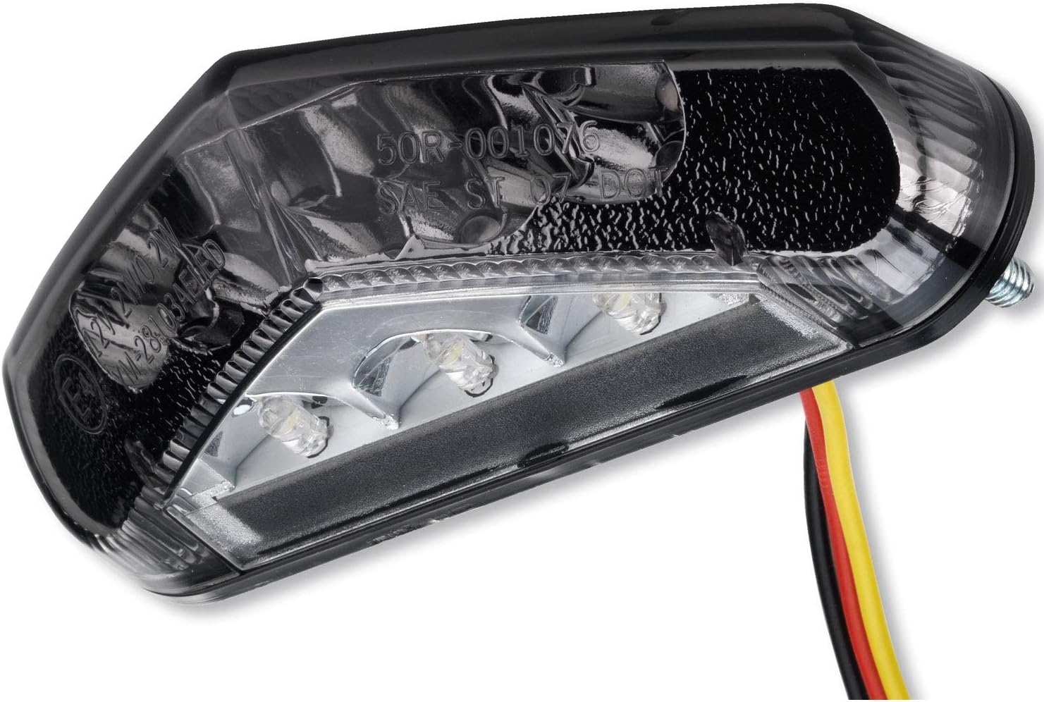 LED Motorcycle Universal Rear Light Triangle Rear Tail Lights Black