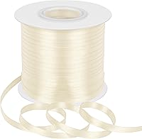 Vista 274 de Cinta de satén rosa polvoriento de doble cara, 3/8 pulgadas x 50 yardas, cintas de poliéster rosa polvoriento para envolver regalos, cinta de tela