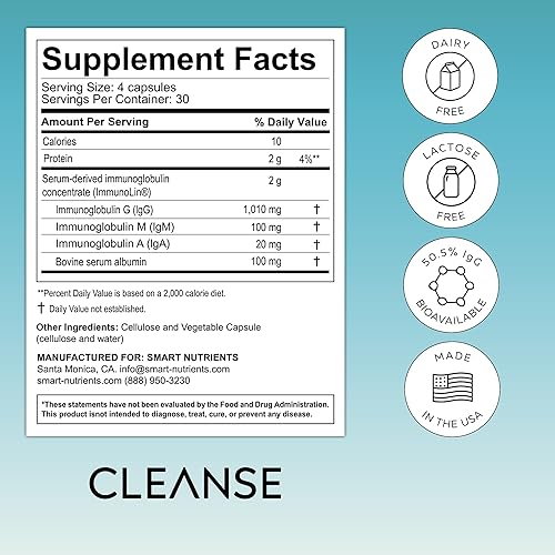 Miniatura 3 de CLEANSE Edición Limitada  Calostro sin lácteos IgG  50.5% IgG Concentrado de Apoyo Inmune  Desintoxicación diaria de la salud intestinal, energía,