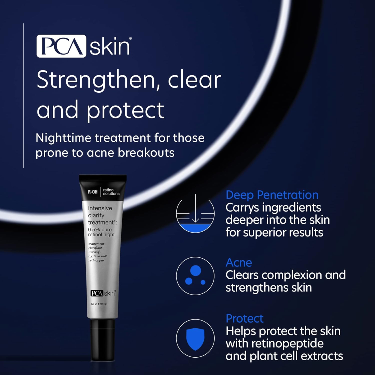 PCA Skin Intensive Clarity Treatment 0.5% Pure Retinol Night, 1 Fluid Ounce image 2 of 8 B007PKUMKQ