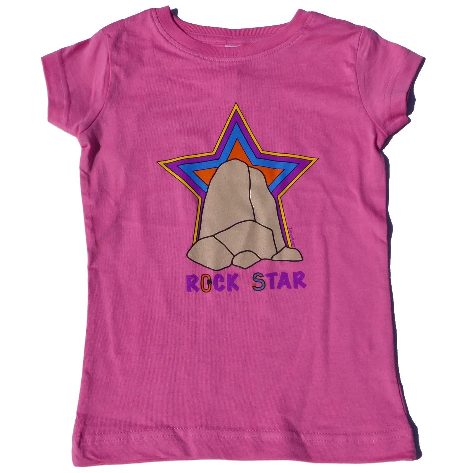 ZippyRoozGirls Toddler & Little Kids Rock Climbing Tee Shirt Rock Star