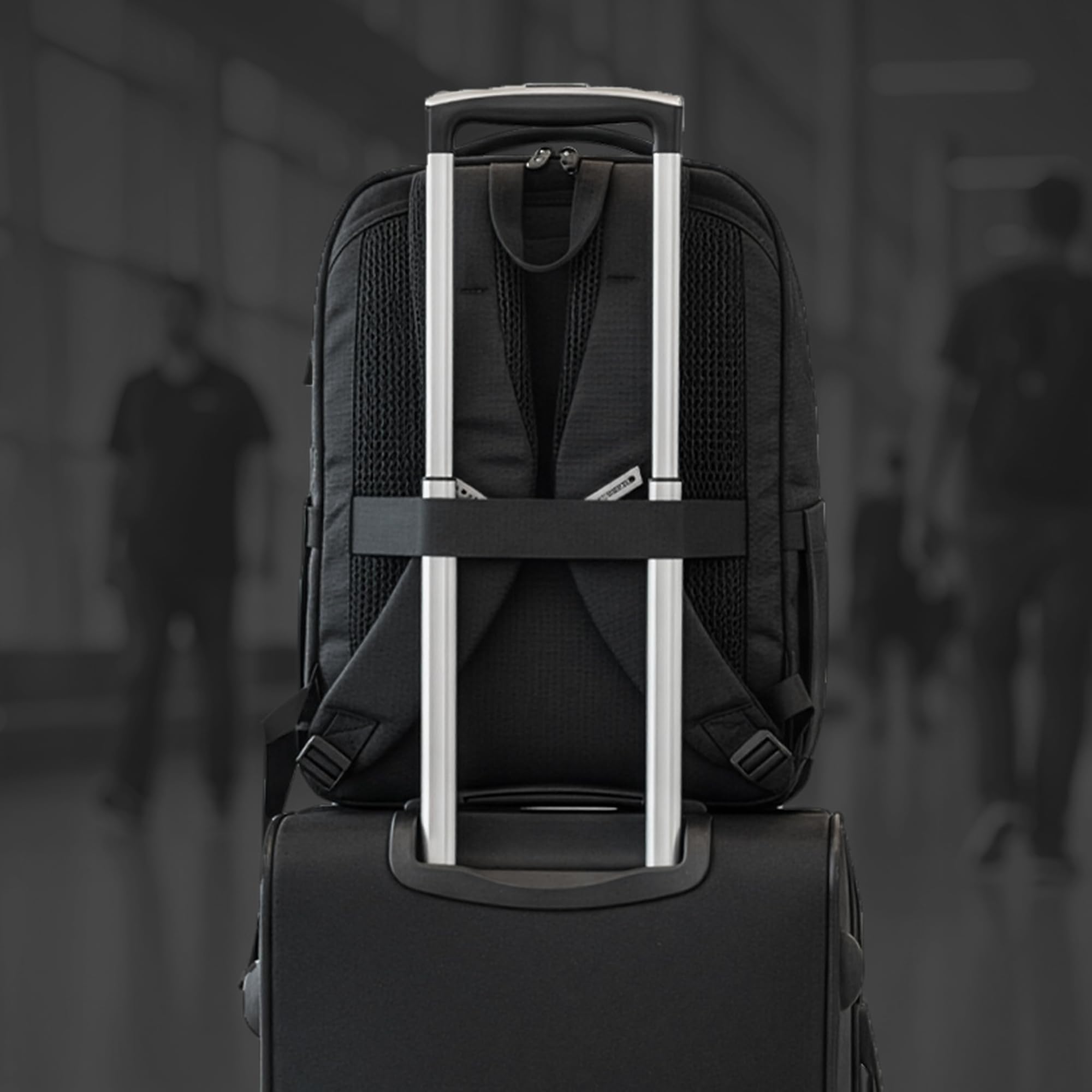 Genesis Pallad - Borsa per computer portatile da gaming da 14,1 a 17,3 pollici, scomparto per computer portatile, zaino per università, scuola, lavoro, studio, borsa impermeabile e cerniera, Nero, 30
