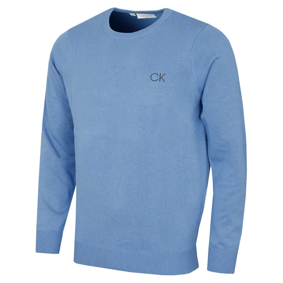 Calvin Klein Golf Mens Round Neck Tour Sweater - Blue Marl - L