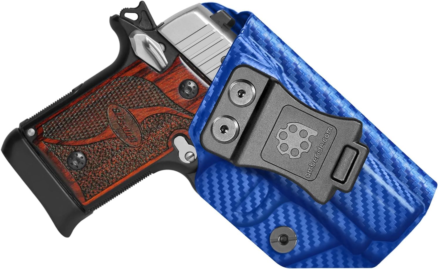 Amberide IWB Kydex Holster for SIG Sauer P238, Concealed Carry, No Optic/No Laser, Adjustable Cant, Posi-Click Retention, Made in USA