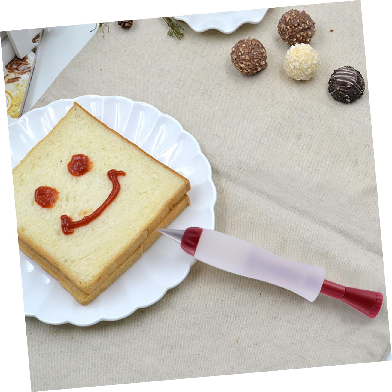 Alipis 4 Pièces Feutre Crème Outils De Fondant Artisanat Cookie Outils D'écriture De Gâteaux Outil à Gâteau Moule à Gâteau Fromage Trousse Épingles Étagère Stylo Chocolat Gel De Silice