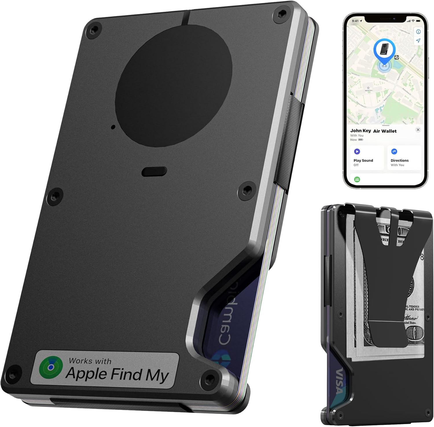 Air Wallet: Slim RFID-Blocking Wallet with Airtag & Detachable Clip Air Wallet: Slim RFID-Blocking Wallet with Airtag & Detachable Clip