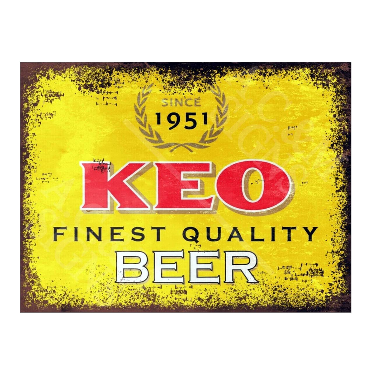 Metal Sign Plaque Print Poster Retro Vintage KEO Beer Gift Dad Man Cave Shed Home Bar Ref12683 (8x6 inches (Approx) 20cmx15cm)