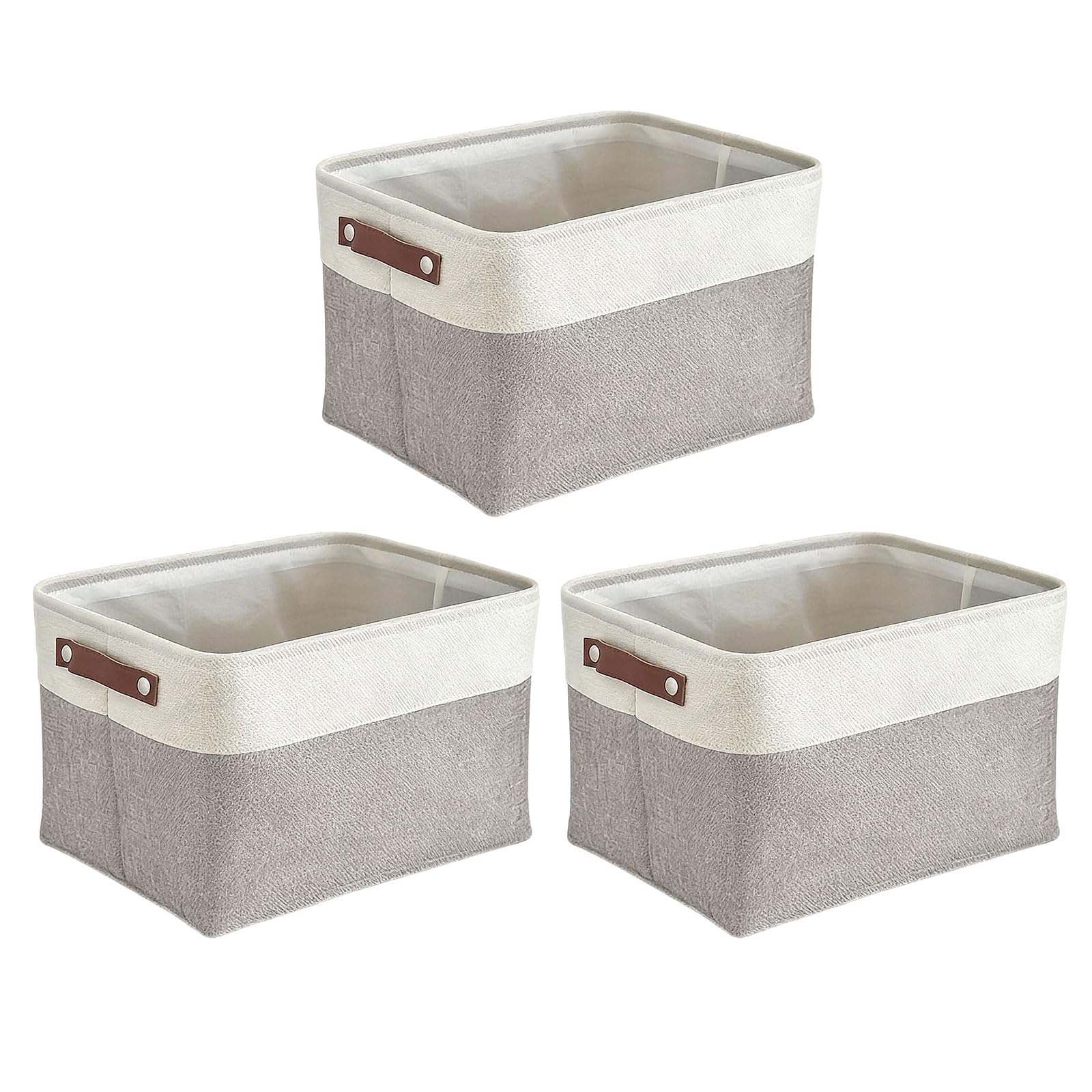 Foldable Cotton Linen Storage Baskets for Closet Organizing Space Saving Organizers Basket