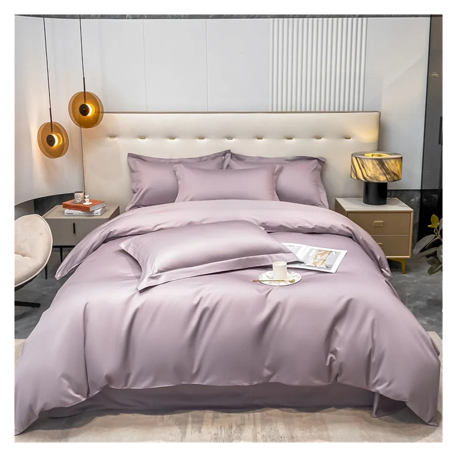 Sbcgfy G Bed Four Pieces Set, 1000Tc Egyptian Cotton Duvet Cover, Quilt Cover Comforter Cover 150 * 200 220 * 240 Beddin Set Pillowcases Without Bedsheet,-220 * 240