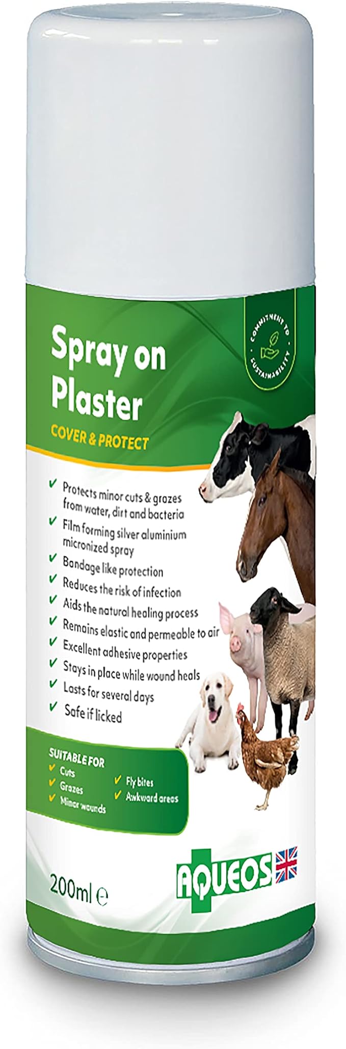 Spray on Plaster For Dogs, Horses or any animals Protects cuts and grazes from germs 200