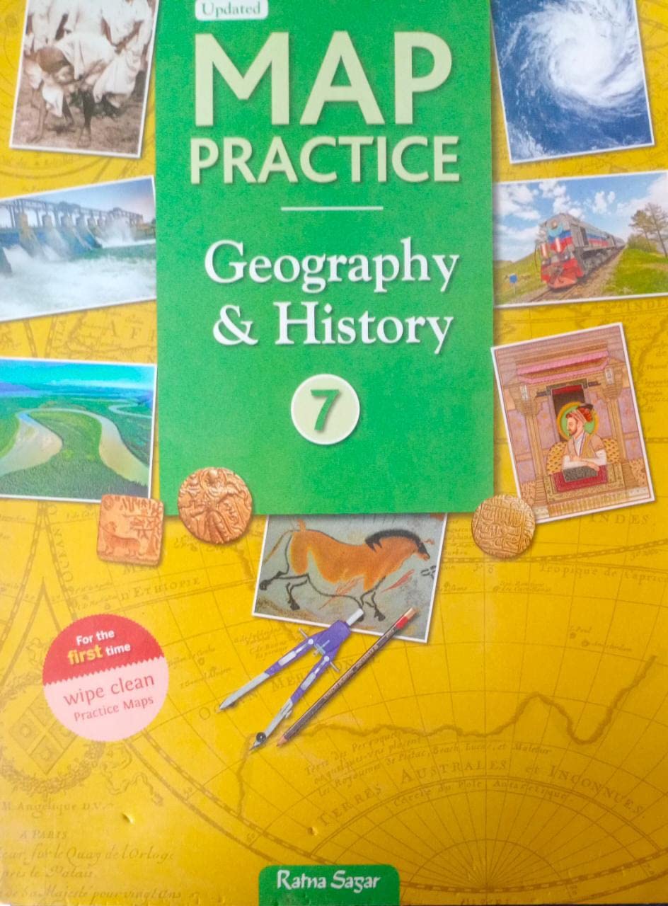 MAP Practice Geography & History Class 7 By RK Jain (S) RK Jain