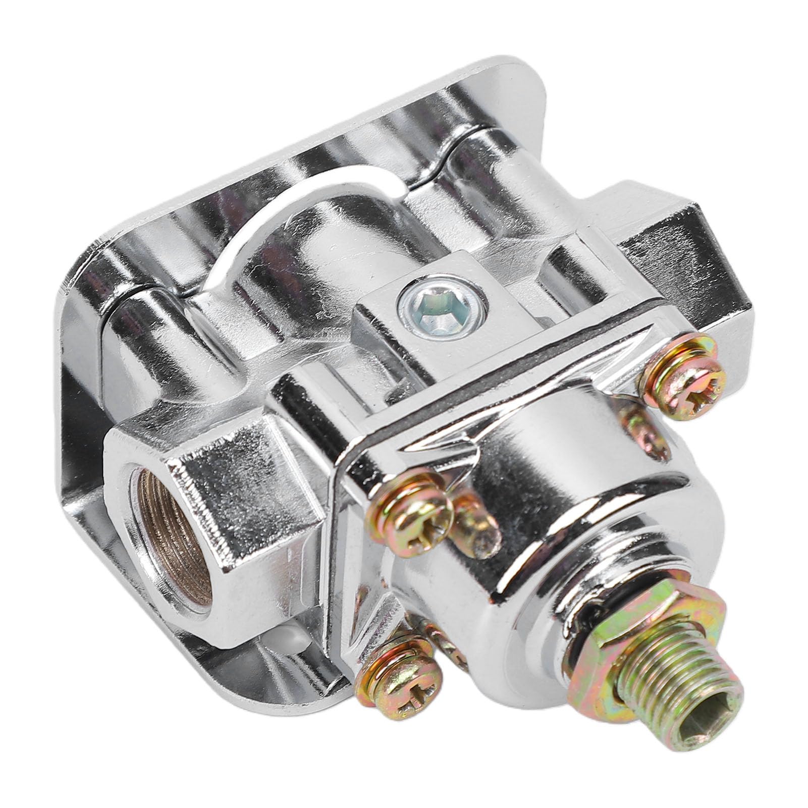 Regulator Ciśnienia Paliwa z Manometrem Regulowanym | 3/8in NPT 1 in 2 Out, Zastępstwo dla , Gwint 3/8 Cala, 12-803 Kompatybilny 4.5-9 PSI dla Gaźników