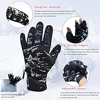 Vista 6 de Drasry - Guantes de pesca de neopreno con 3 dedos descubiertos, compatibles con pantalla táctil, cálidos, adecuados para clima frío, para hombres