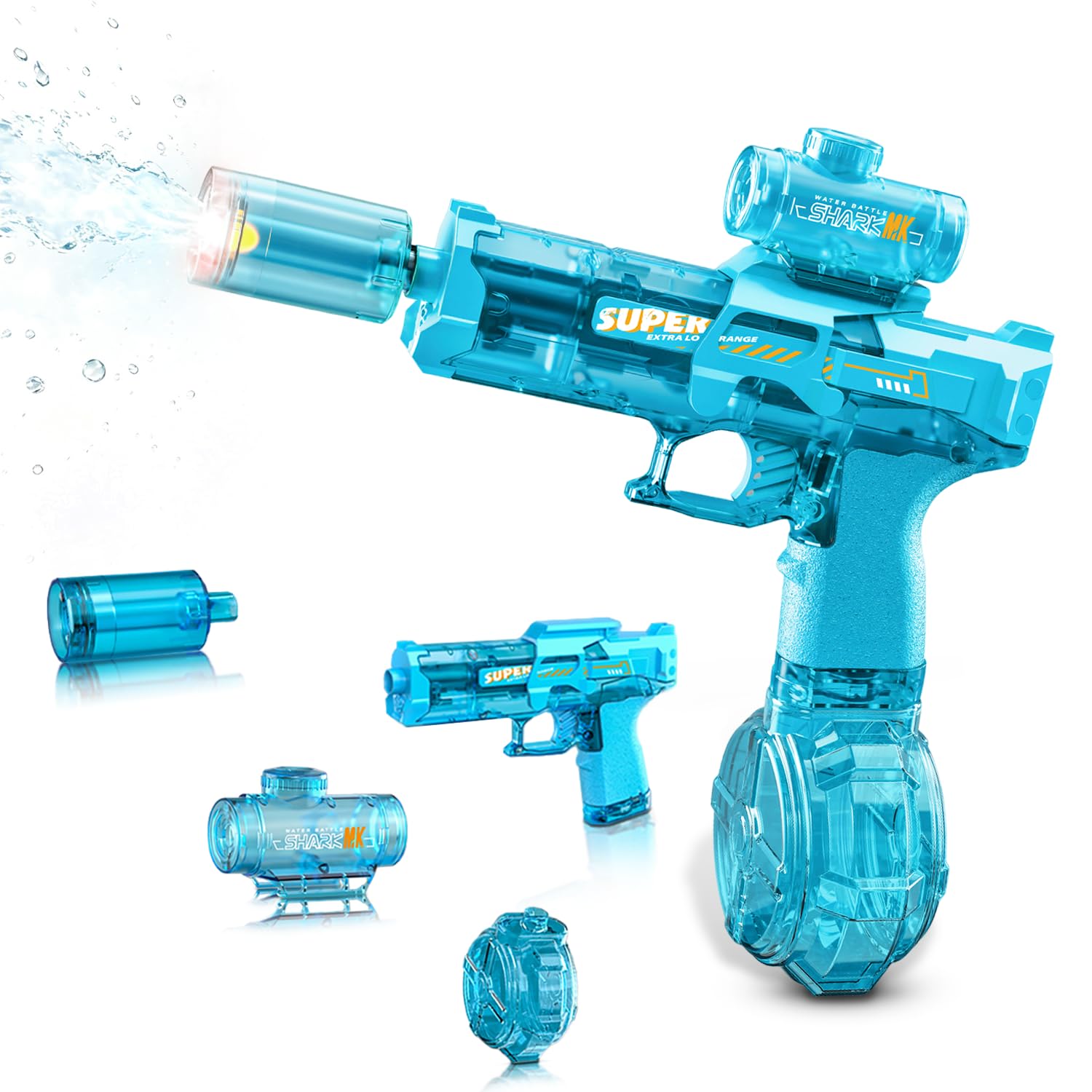 YRIOWMI Electric Water Gun, Full Automatic Squirt Gun 28‑32 FT Range Soaker, Water Playin…