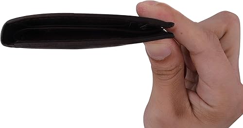 Miniatura 6 de Organizador de cuero genuino para chequera con tarjetero (marrón)