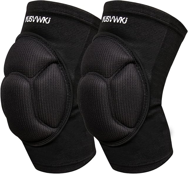 Protective Knee Pads Thick Sponge Anti-Collision Kneepads Protector for Volleyball,Dance,Basketball Riding,Runining,Skateboard,Outdoor Sport Non-slip Wrestling Highly Elastic Knee Protector 1 Pair