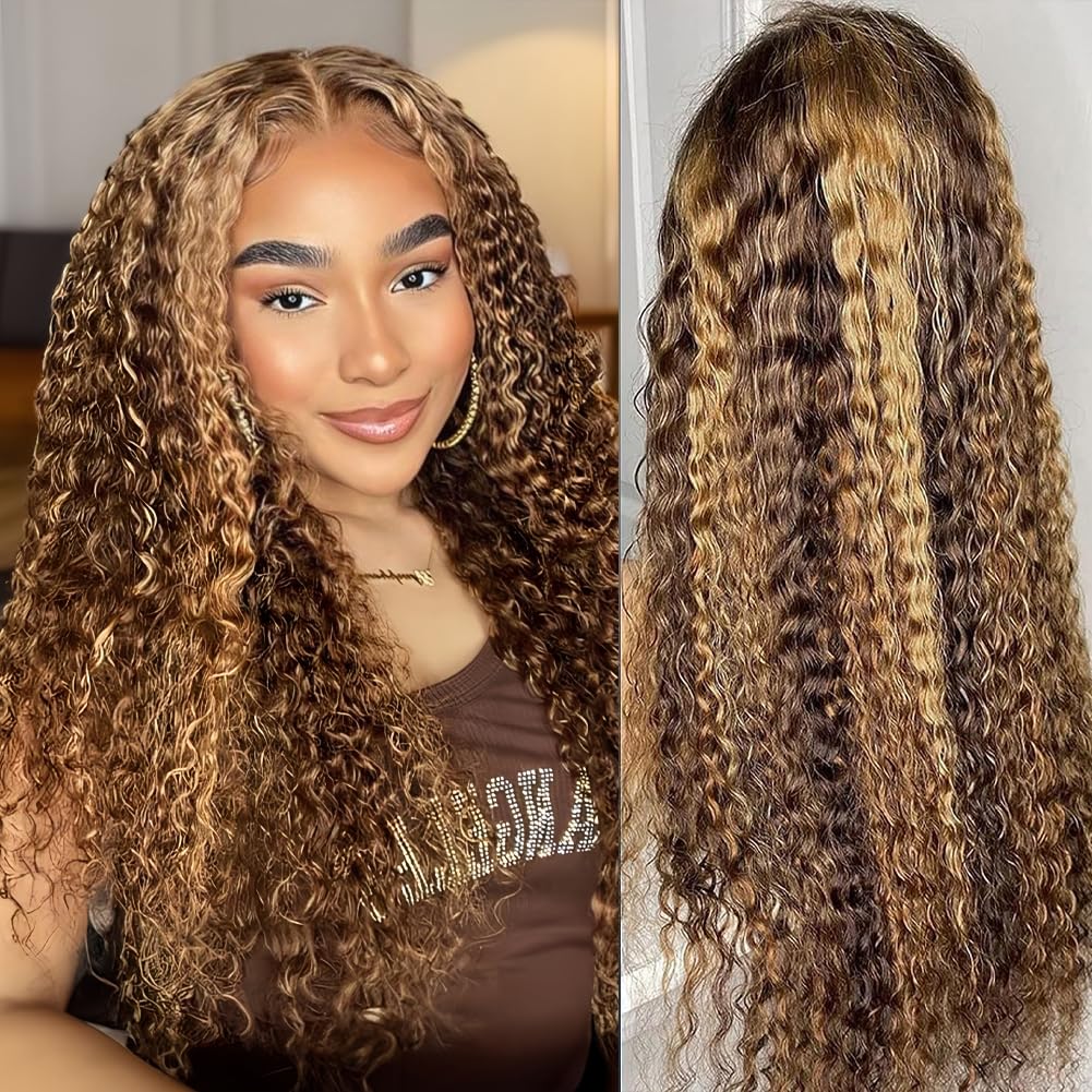 Amazon.com : ACIWP Highlight Ombre Lace Front Wig Human Hair  display picture 3