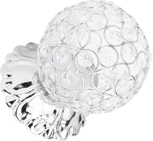 Miniatura 9 de Hapivida Portavelas de cristal, candelabros decorativos plateados, centro de mesa, estilo elegante, portavelas para velas a la luz de las velas,