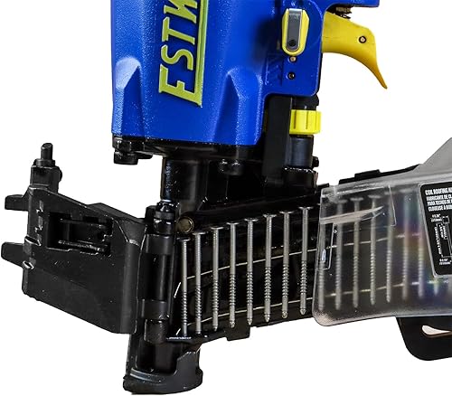Miniatura 7 de Estwing ECN45 Clavadora neumática de 15 grados 1-3/4 "bobina para techos con 1/4" NPT accesorio giratorio industrial y bolsa