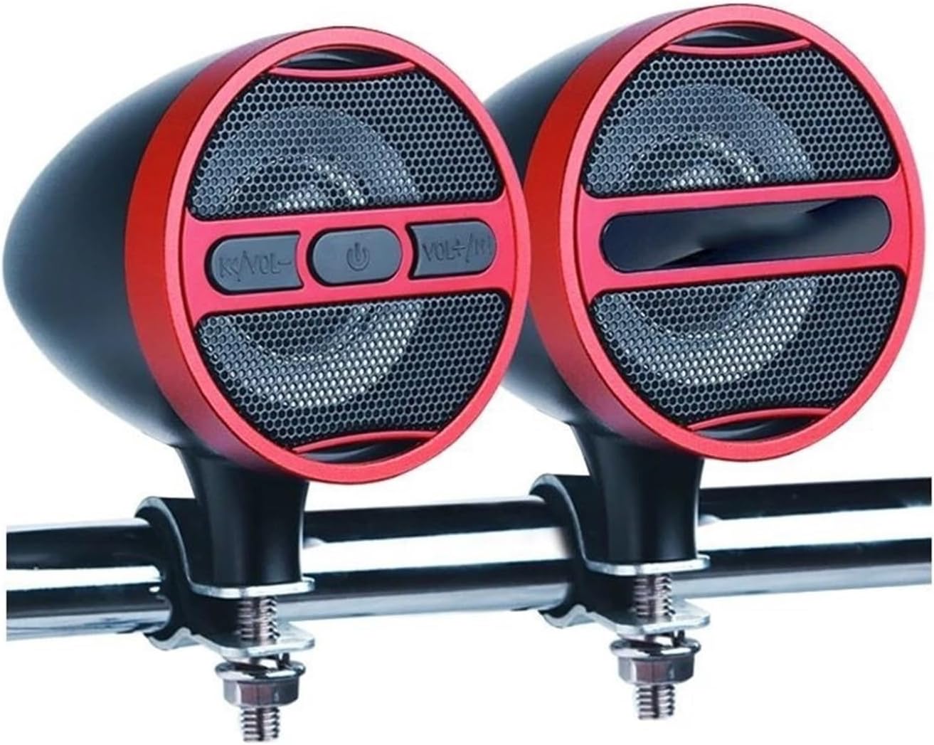 MT473 Motorcycle Audio Subwoofer Waterproof with Multi-Functional Electric Scooter Speaker 12V(Silver)